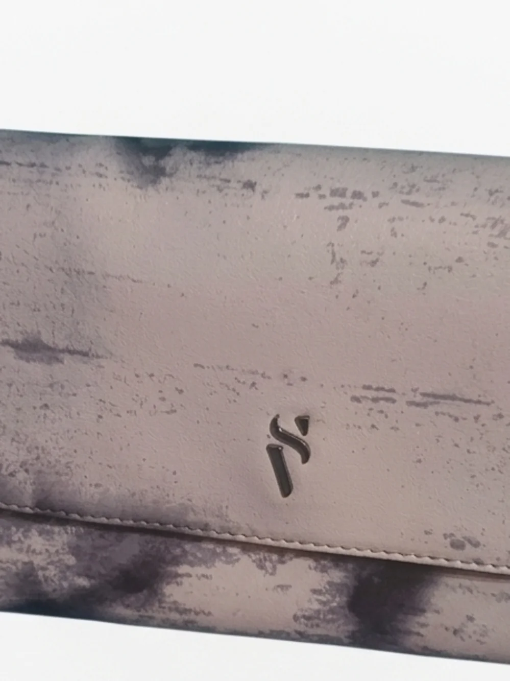 Simply Vera Wang Gray Purple Marbled Envelope Purse with Crossbody Strap - Picture 1 of 4